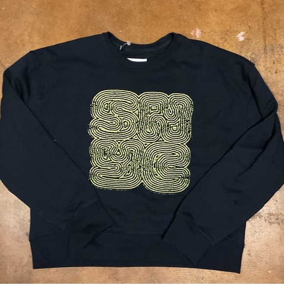 Saturdays NEw York City NYC Artsy Bohemian Oversized Crewneck XS C8 - Picture 1 of 3